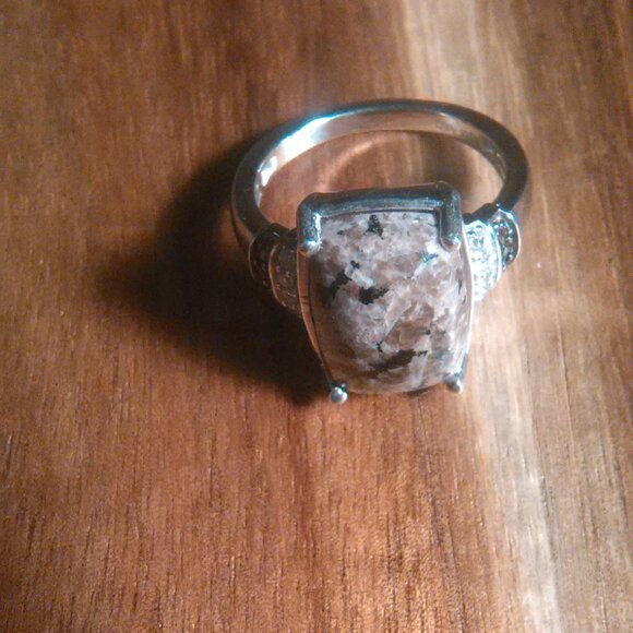 Natural Yooperlite and Multi-Gemstone Sterling Silver Ring (Size 7) - Picture 14 of 16